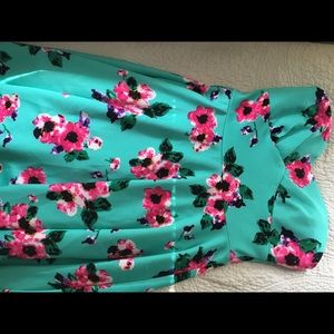Cute Floral Strapless Dress